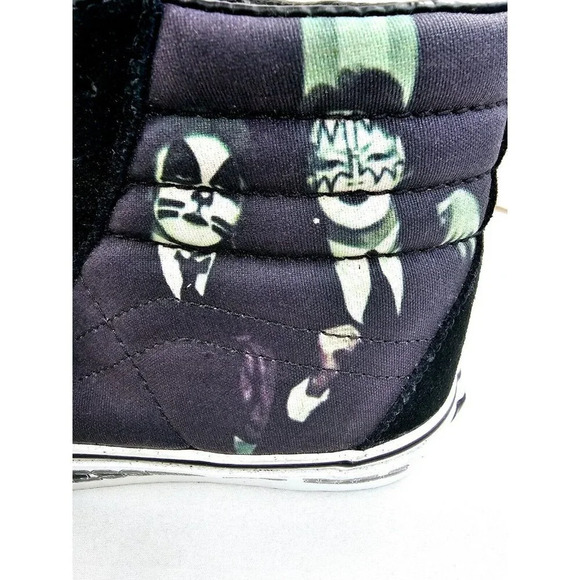 Vans Size Men's 6 Women's 7.5 Black KISS Dressed to Kill Hi Lace sneakers NEW - Picture 5 of 16
